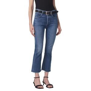 Citizens of Humanity Isola Mid Rise Cropped Boot Jeans in Lawless 30